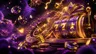 luxurious casino theme with poker chips, playing cards, and glowing slot machines